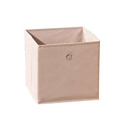 Immagine di Inter Link Contenitore pieghevole Porta oggetti Scatola in tessuto per divisori o scaffali 32 x cm Con foro le dita Winny Beige