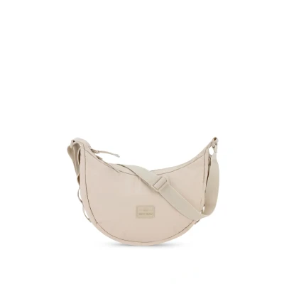 Immagine di Johnny Urban Borsa a Tracolla Donna Uomo Beige Kaia Small Borsetta Mezzaluna Nylon Puffer Moon Bag Borse Spalla Elegante e Casual Regolabile Marsupio alla Moda Impermeabile