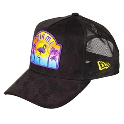 Immagine di New Era Miami Patch Suede A Frame Adjustable Trucker cap One Size