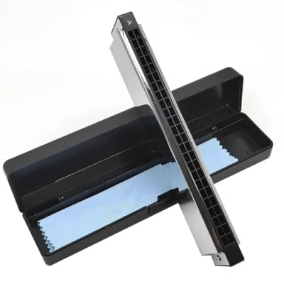 Immagine di Armonica Polifonica A 24 Fori Chiave C A/B/D/E/F/G/A #/C #/D #/F #/G # Tremolo Per Principianti(A)