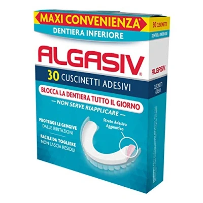 Immagine di Algasiv Adesivo 30 Cuscinetti Protesi Inferiore