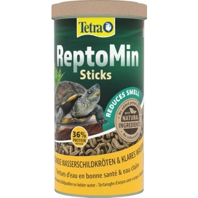 Immagine di Tetra ReptoMin Sticks Turtle Food Alimento di Base Bilanciato per Tartarughe Acquatiche Adulte, Barattolo da 1 L