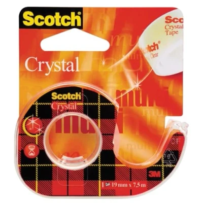 Immagine di Scotch 3M Crystal Tape Nastro Adesivo, Trasparente, 19 mm x 7,5 m