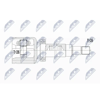 Immagine di NTY NPW VV 108 Kit Giunto Omocinetico Assale anteriore Dx VOLVO: C30, V50, S40 II