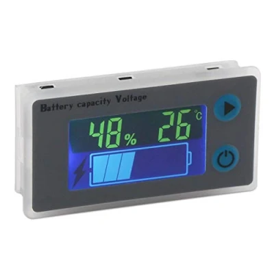 Immagine di Fasizi Monitor della capacità Batteria 10 100V Misuratore di Tensione Temperatura 12V 24V 36V 48V Display LCD Indicatore Percentuale Tester Rilevatore quantità Elettrico