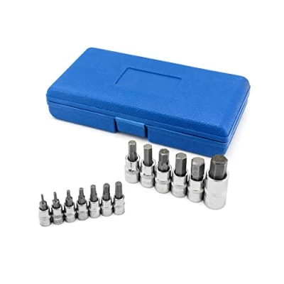 Immagine di QWORK® 13 pezzi set di chiavi a bussola con punta esagonale, attacco da 1/4&quot; (6.35 mm),3/8&quot; (10 mm),1/2&quot; (12.5 mm), acciaio al cromo vanadio, 2 mm 14