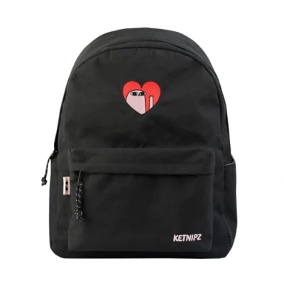 Immagine di Grupo Erik: zaino Ketnipz nero di 15L, 41 x 30 14 cm con spalline regolabili, tasca frontale e 2 laterali, ideale come scuola o zainetto uomo piccolo
