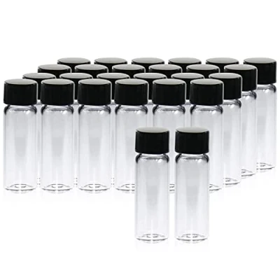 Immagine di ALWSCI 4 ml Fiale del Campione 20pcs Flaconcini in Vetro Trasparente, Fiala per Campioni Liquidi con Tappi a Vite, Contenitori della Fodera PE Laboratorio
