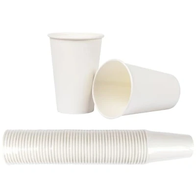 Immagine di Heku 30903 50 Bicchieri di Carta, 0,2 l, in Fibra Fresca con Rivestimento, Colore: Bianco,