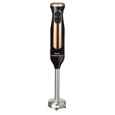 Immagine di Bestron Frullatore a immersione con 2 livelli di velocità e impugnatura ergonomica, funzione turbo superiore 14.000/rpm, Stab rimovibile, materiale: acciaio inossidabile, colore: rame/nero