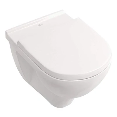 Immagine di Villeroy &amp; Boch O.Novo 5660HRR1 C plus WC sospeso con sedile, sistema DirectFlush senza brida