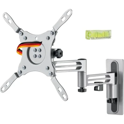 Immagine di SCHWAIGER LWHD4315 513 montaggio TV a parete 13 43 pollici inclinabile, girevole, ruotabile max. 15 kg standard VESA 200x200 argento incl. accessori di