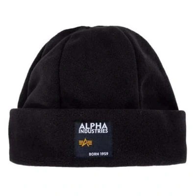 Immagine di Alpha Industries Label Beanie Unisex Berretto, Taglia: One Size, Black