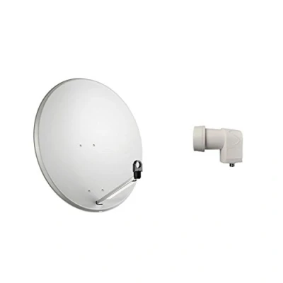 Immagine di KIT PARABOLA OFFSET ANTENNA SATELLITARE DA 60 CM CONVERTITORE LNB 1 USCITA DVB S SAT