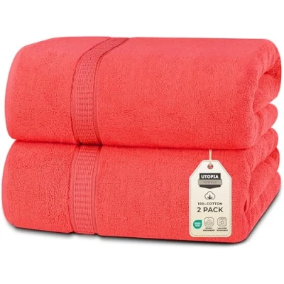 Immagine di Utopia Towels Lussuoso telo da bagno Jumbo, 600 g/m², 100% cotone filato ad anello, altamente assorbente e asciugatura rapida, extra large, asciugamano super morbido di qualità alberghiera