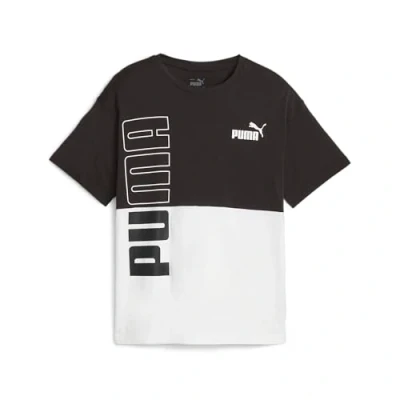Immagine di PUMA Power Colorblock Tee B, Camicia Bambini e Ragazzi, Black