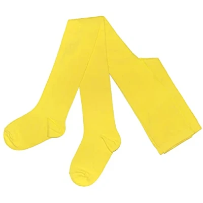 Immagine di Weri Spezials, collant per bambini e bambine, in tinta unita, diversi colori alla moda, giallo., 68