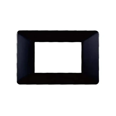 Immagine di Placca Compatibile Con Vimar Plana, Placche In Plastica, 1 Pezzo (3 Posti/Moduli,Nero)