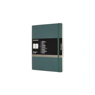 Immagine di Moleskine Pro Notebook, Taccuino Professionale da Ufficio, Copertina Morbida e Chiusura ad Elastico, 192 Pagine, Formato X Large, Colore Verde Bosco