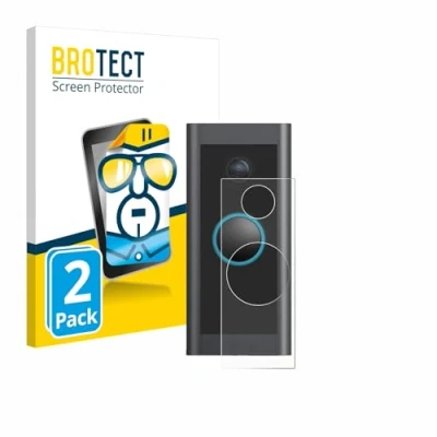 Immagine di brotect Pellicola Protettiva per Ring Video Doorbell Wired Protezione Schermo (2 Pezzi) [Trasparente, Anti Impronte]