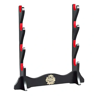 Immagine di Z fiber Supporto per Spada Katana Imbottito in Velluto Giapponese espositore Samurai all Sword,4 Tier