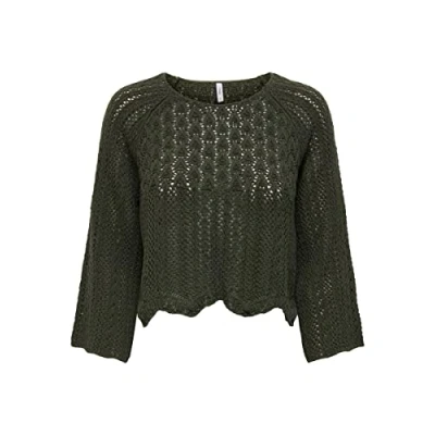 Immagine di ONLY Onlnola Life Pullover a 3/4 Knt Noos Maglione, Notte Foresta, XS Donna