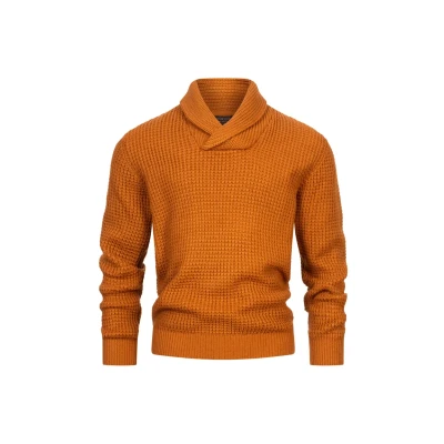 Immagine di Indicode Uomini INBrockly Knit Sweater Maglione con Colletto a Scialle Caramel XL