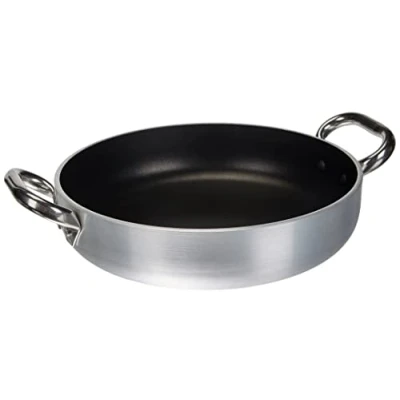 Immagine di Pentole Agnelli ALSA2110S28 Tegame con Maniglie, Alluminio, Argento, 28 cm