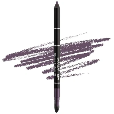 Immagine di Impala Matita Occhi Waterproof con Gomma in Silicone 23 Viola Matt Texture Cremosa Facile da Applicare Colore Intenso, Durevole e Resistente all&#039;Acqua
