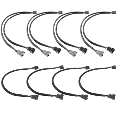 Immagine di CESFONJER PWM Fan Cavo, 4 Pin/3 Pin PC Alimentazione Ventola Cavo 1 a 2 Convertitore (4 Pack), prolunghe Pack) Ventilatore Splitter