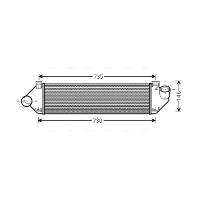 Immagine di PRASCO FDA4438 Intercooler FORD: S Max Mk1, Focus 2 Kombi, KUGA 2, VOLVO: V60 I, V70 3, S80 II