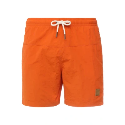 Immagine di Urban Classics Block Shorts da mare, Uomo, Taglia: Small, Rustorange