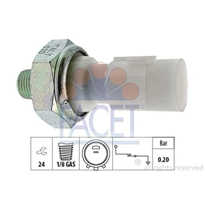 Immagine di FACET 7.0182 Bulbo Pressione Olio 1/8 GAS 0,2bar Made in Italy OE Equivalent HYUNDAI: i10 I, KIA: Picanto I