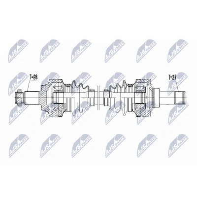 Immagine di NTY NPW BM 047 Albero motore / Semiasse Assale posteriore Sx 752 Cambio manuale, Trasmissione automatica BMW: 4 Gran Coupe, 3 GT, Touring