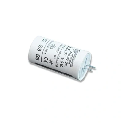 Immagine di Condensatore Ducati 3,5 µF speciale per tapparelle SOMFY cilindrico a due terminali da 2,8 mm tipo faston riparazione Alta qualità lunga durata Fondo piatto 450 V