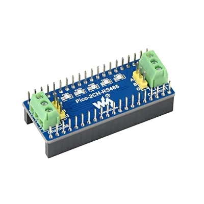 Immagine di Waveshare Convertitore da UART a RS485 per Raspberry Pi Pico, 2 Canali Modulo 3.3V con Ricetrasmettitore SP3485, Utilizzando Bus