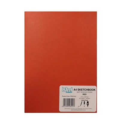 Immagine di West Taccuini formato A4, 140 g Matt ecologica bianca, colore: rosso