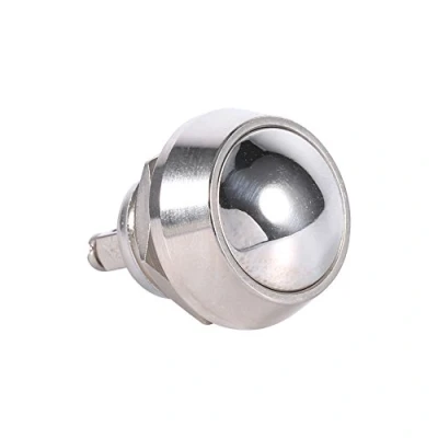 Immagine di interruttore a pulsante momentaneo, argento robusto 12mm momentaneo dondolo cupola alto blocco impermeabile in metallo