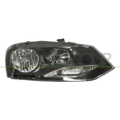 Immagine di PRASCO VG0234923 fari Dx H7/H7 nero con motore regolazione assetto VOLKSWAGEN: Polo V Hatchback