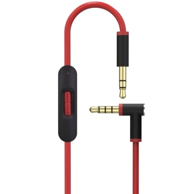 Immagine di Toxaoii Cavo di ricambio audio con microfono in linea e controllo, compatibile cuffie Beats Solo 2/Solo 3/Studio 3/Pro/Detox/Wireless/Mixr/Executive/Pill (Nero rosso)