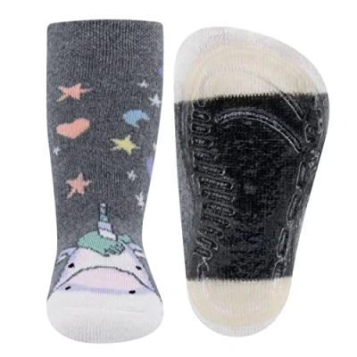 Immagine di EWERS Stoppersocks Unicorn, calzini antiscivolo per bambine, con suola IN gomma, MADE GERMANY, 1 paio di bambini, taglia 18 19