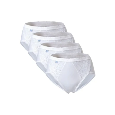 Immagine di Sloggi 4 PACK CHIC MIDI Slip, Donna, Taglia: 48, Weiß