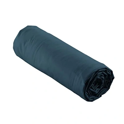 Immagine di douceur d&#039;intérieur, Lenzuolo con angoli elasticizzati (180 x 200 cm) Percaline Blu Notte, Percalino in Cotone