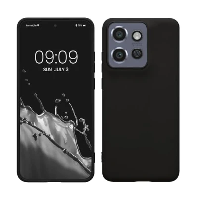Immagine di kwmobile Custodia Compatibile con Motorola Edge 50 Neo/ThinkPhone 25 Cover Back Case per Smartphone in Silicone TPU Protezione Gommata nero matt