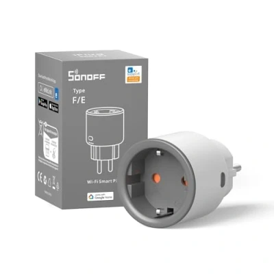 Immagine di SONOFF S60TPF Presa Smart 16A 2.4G WIFI Intelligente Plug with Timer, Power Statistics, Overload Protection, Voice Control, Compatible Alexa, Google Home