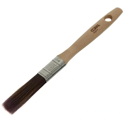 Immagine di Coral Aspire 31710 Pennello professionale da 1,3 cm, taglio dritto con profilo piatto per una finitura ultra liscia e veloce emulsione commerciale o manico in legno FSC lucido