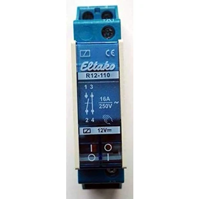 Immagine di Eltako R12 110 12V Relè di commutazione Tensione nom.: 12 V Corrente commut. max.: 8 A 1 NA, NC pz.