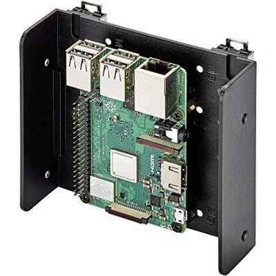 Immagine di Supporto per guida DIN Renkforce Adatto (kit di sviluppo): Raspberry Pi, Arduino, Banana Pi montaggio su Nero