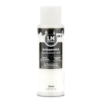 Immagine di LM Kreativ latte per colla, 70 ml, trasparente, speciale colla metallo a percussione, oro e foglia, perfetta come foglia d&#039;oro foglie il fai da te la finitura di