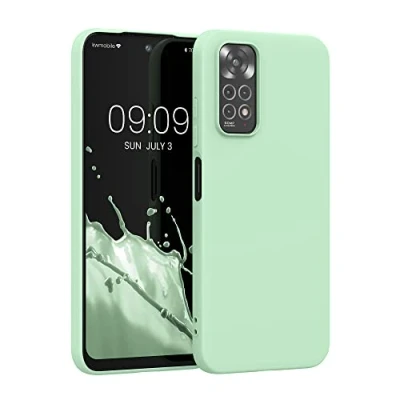 Immagine di kwmobile Custodia Compatibile con Xiaomi Redmi Note 11 / 11S Cover Back Case per Smartphone in Silicone TPU Protezione Gommata menta matt